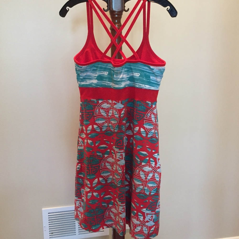 Soybu red and sea green sun dress - Picture 2 of 6